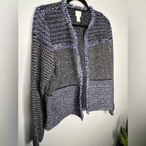 Chico’s Tweed Franklin Open Cardigan | Size 3 (XL)